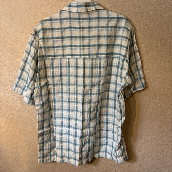 NEW Woolrich Shirt Men’s Small White Blue Grey Ocean Plaid Button Down Shirt - Picture 4 of 10